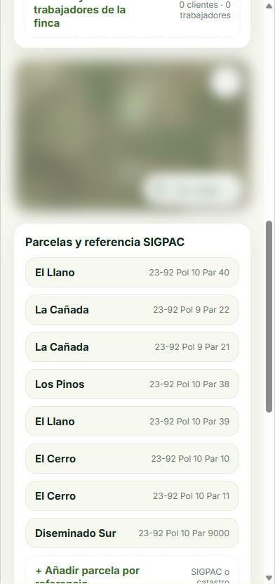 Mapa y parcelas