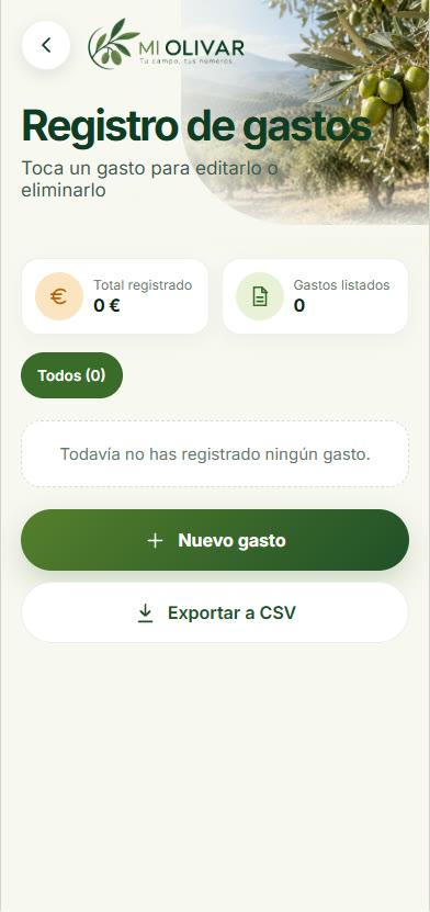 Registro de gastos