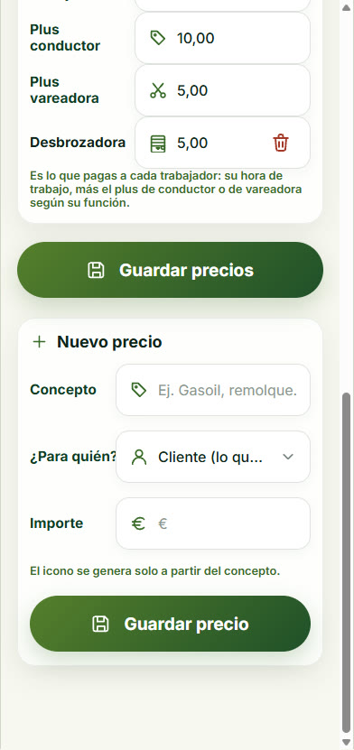 Nuevo precio