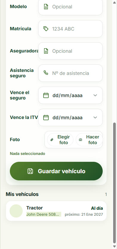Lista de vehículos